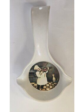 Vintage Range Kleen Mfg. Spoon Rest Chef Measuring Cup Stovetop Cottagecore